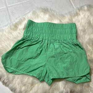 Free People Movement The Way Home High Waisted Shorts Bright Neon Green